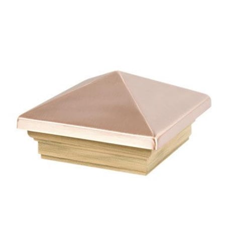 Gan Eden 220 4 x 4 in. Copper & Wood Pyramid Post Cap GA3016779